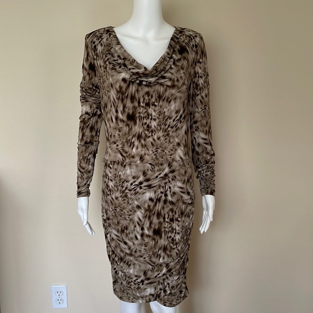 Michael Kors animal print midi dress. Sz Small. NWT.